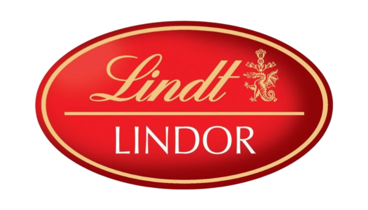 Lindt Lindor logo on a red oval background