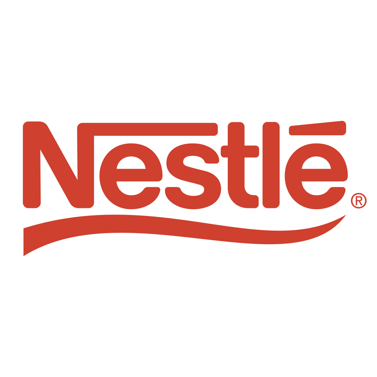 Nestle logo in red on a white background