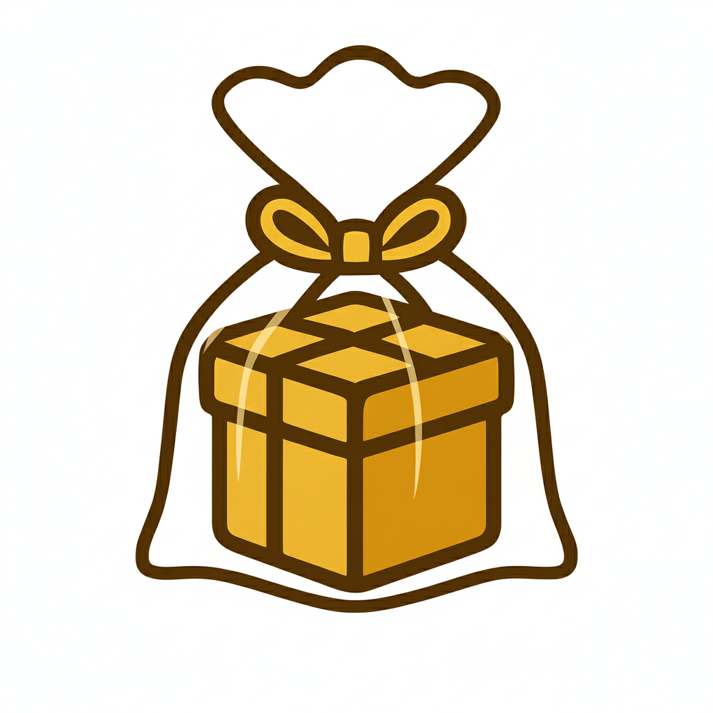 Illustration of a gift box with a bow on a white background