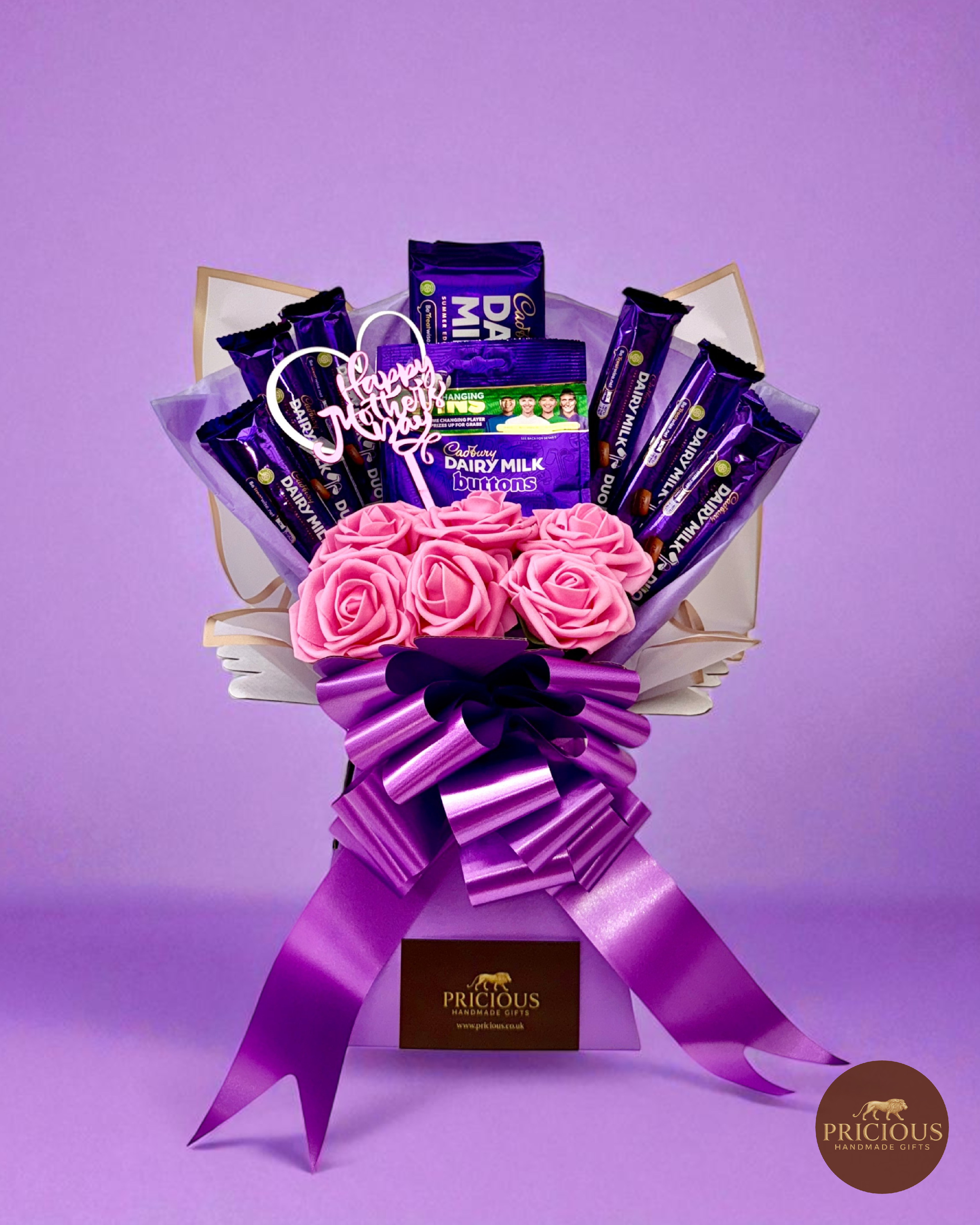 Cadbury purple rose chocolate gift bouquet for Mother’s Day